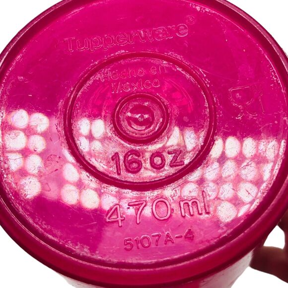 Tupperware Iced Tea Tumbler Fushia Purple 16 oz #5107A No Lid Cup Only Mexico - Picture 5 of 6